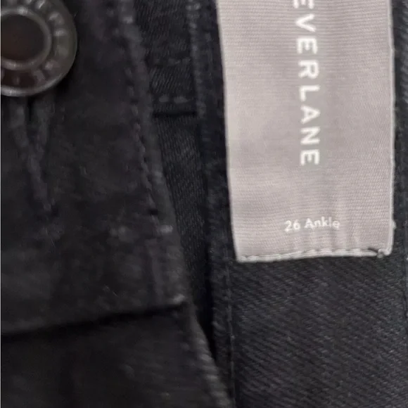 Everlane Women’s Jeans High Rise Ankle Black Size 26 - Picture 4 of 5